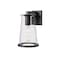 Z-Lite Bar Harbor Outdoor Wall, 1-Light, 7.5 In.W x 8.25 In.L x 12.5 In.H, Sand Black/Clear seedy 5004M-BK - alternate 1